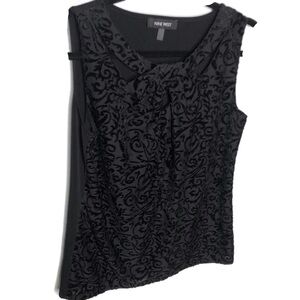 Nine West size medium blouse.  Black / sleeveless